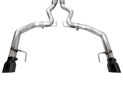 AWE Track Edition Exhaust for S650 Ford Mustang GT Fastback - Dual Diamond Black Tips image 13