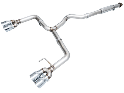 AWE Track Edition Exhaust for VB Subaru WRX - Chrome Silver Tips image 1