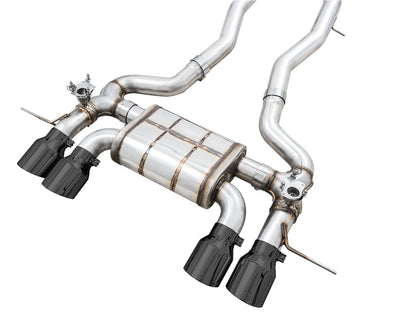 AWE SwitchPath Catback Exhaust for BMW G8X M3/M4 - Diamond Black Tips image 10