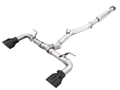 AWE Track Edition Exhaust for Subaru BRZ / Toyota GR86 / Toyota 86 / Scion FR-S - Diamond Black Tips image 1
