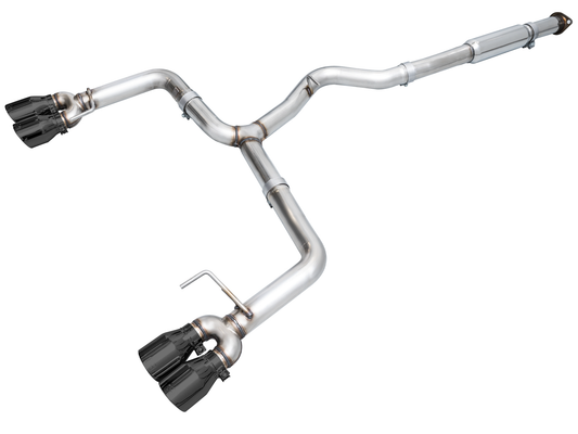 AWE Track Edition Exhaust for VB Subaru WRX - Diamond Black Tips image 1