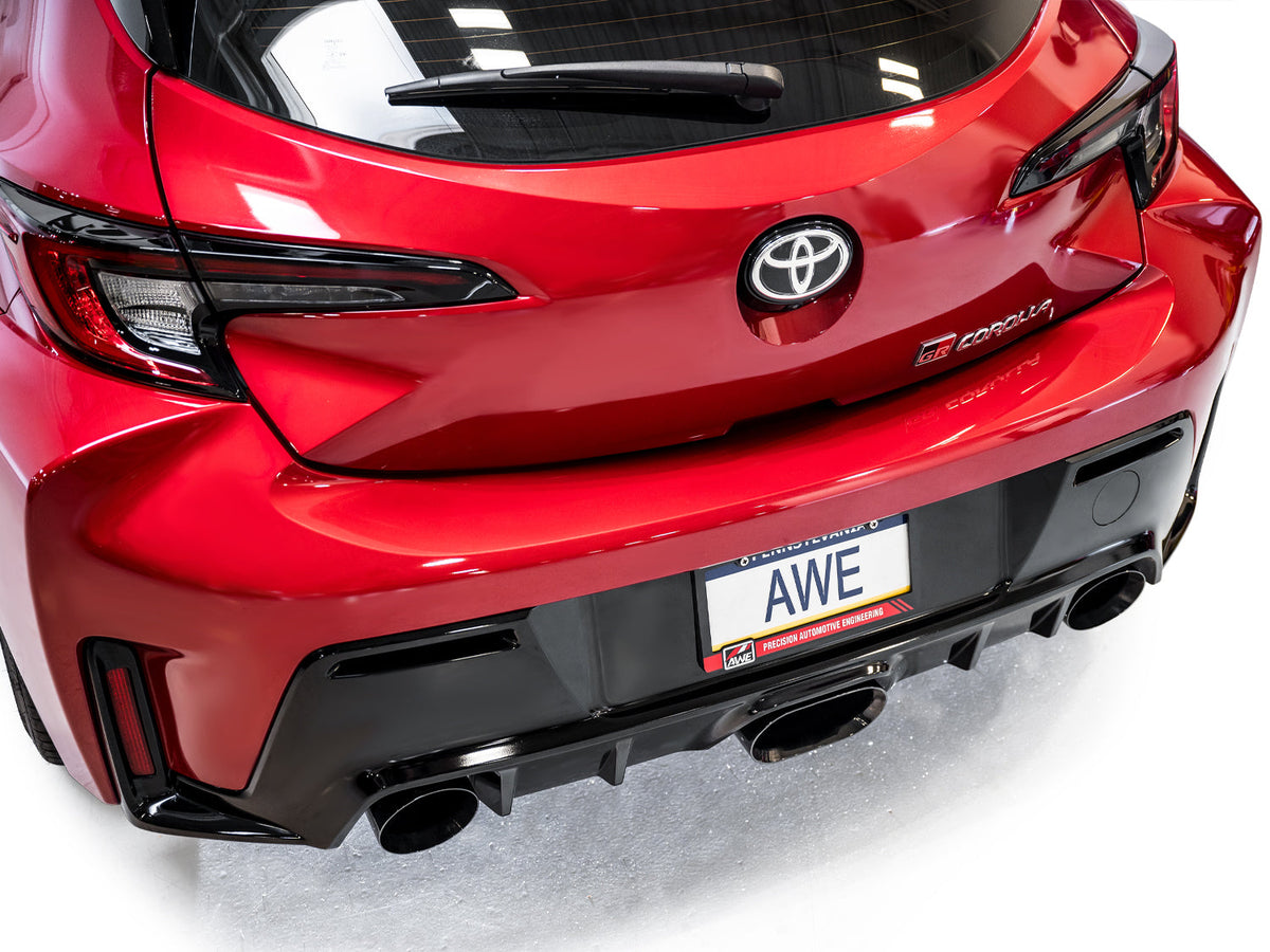 AWE Touring Edition Exhaust for GR Corolla - Diamond Black Tips image 12