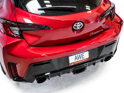 AWE Touring Edition Exhaust for GR Corolla - Diamond Black Tips image 12