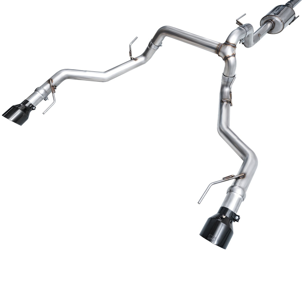 AWE 0FG Non-Resonated Catback for '21+ Ford F-150 Tremor (With Bumper Cutouts) - Diamond Black Tips image 13
