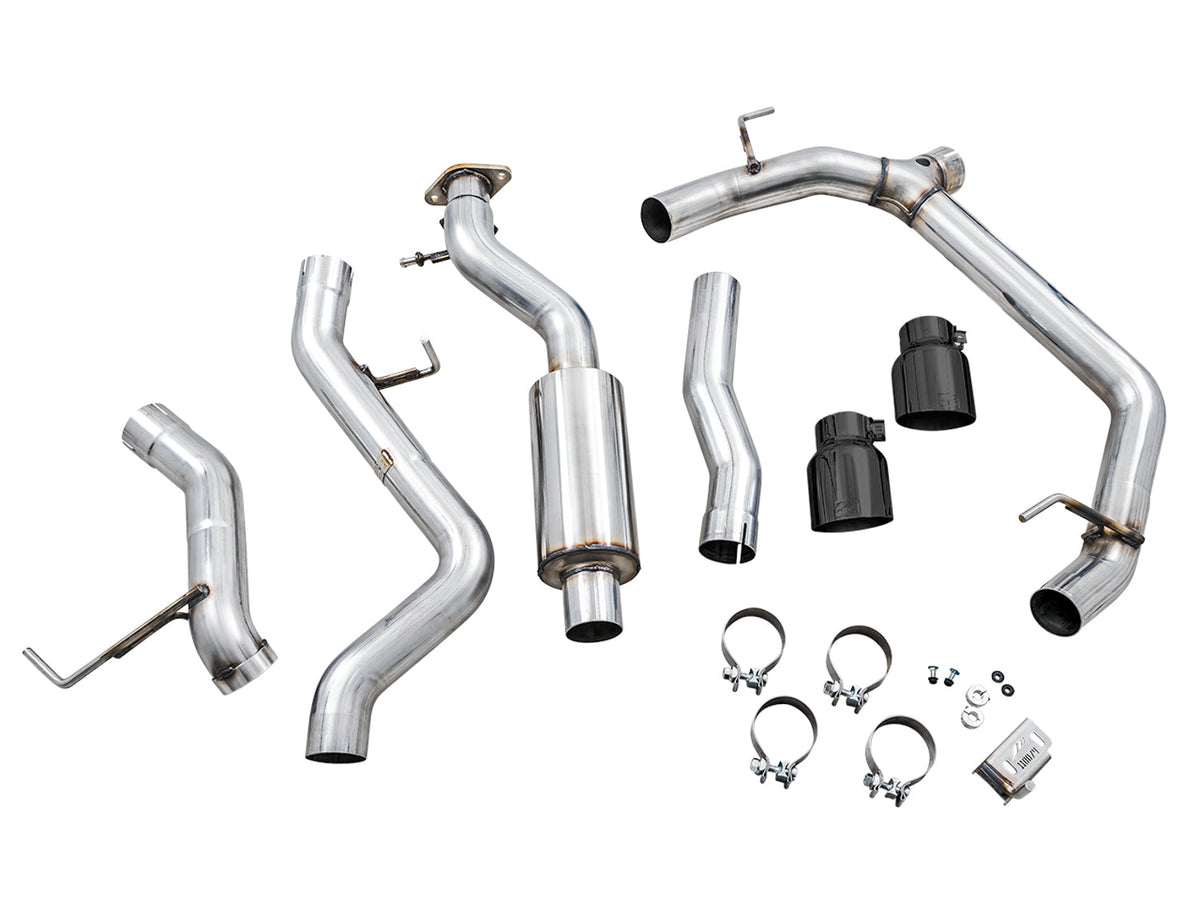 AWE 0FG Catback Exhaust for Ford Bronco with BashGuard™ - Dual 4.5 Diamond Black Tips image 6