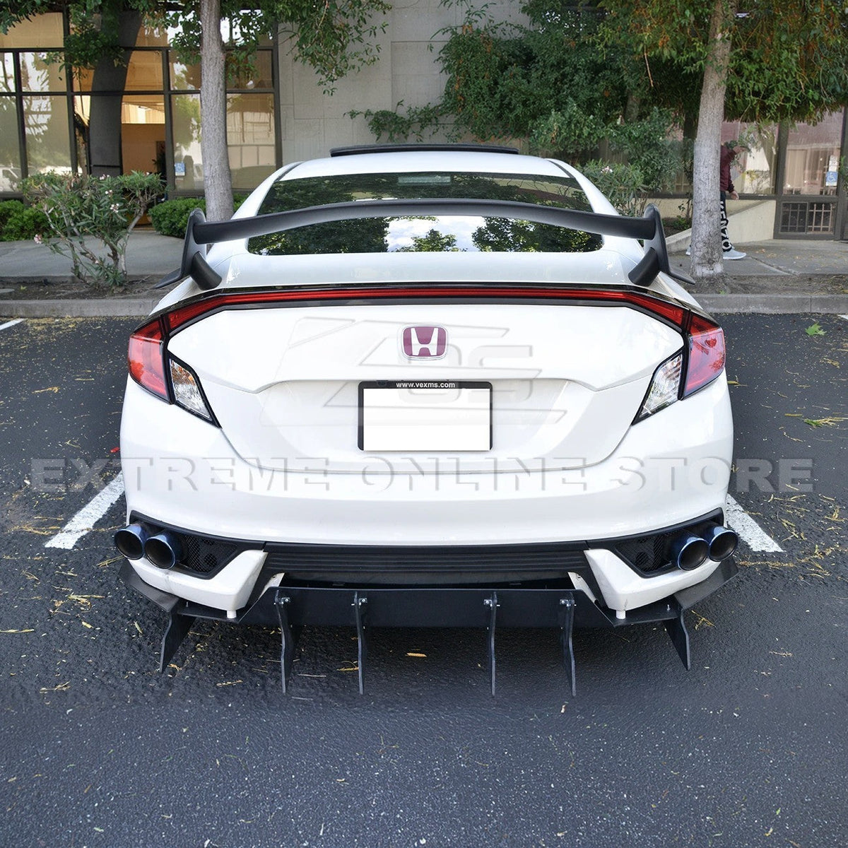 2016-20 Honda Civic Coupe Type R Conversion Rear Trunk Spoiler Kit image 3