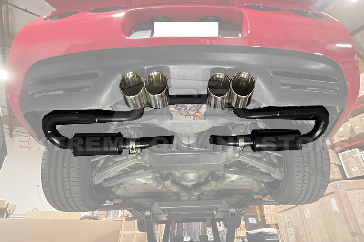 Corvette C5 Muffler Axle Back Quad Tips Exhaust image 4