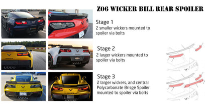 Corvette C7 Wickerbill Rear Spoiler Extension (Light Tinted) image 7