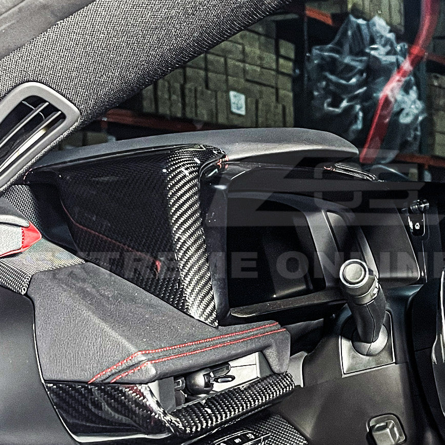 Corvette C8 DRY CARBON FIBER Upper Dashboard Instrument Side Panel Cover image 8