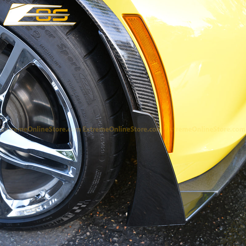 Chevrolet Corvette C7 DRY CARBON FIBER Front Fender Flares Wheel Trim image 10