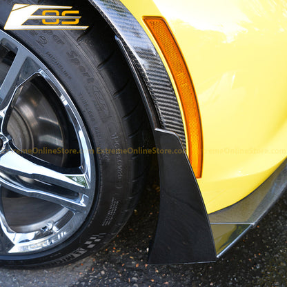 Chevrolet Corvette C7 DRY CARBON FIBER Front Fender Flares Wheel Trim image 10