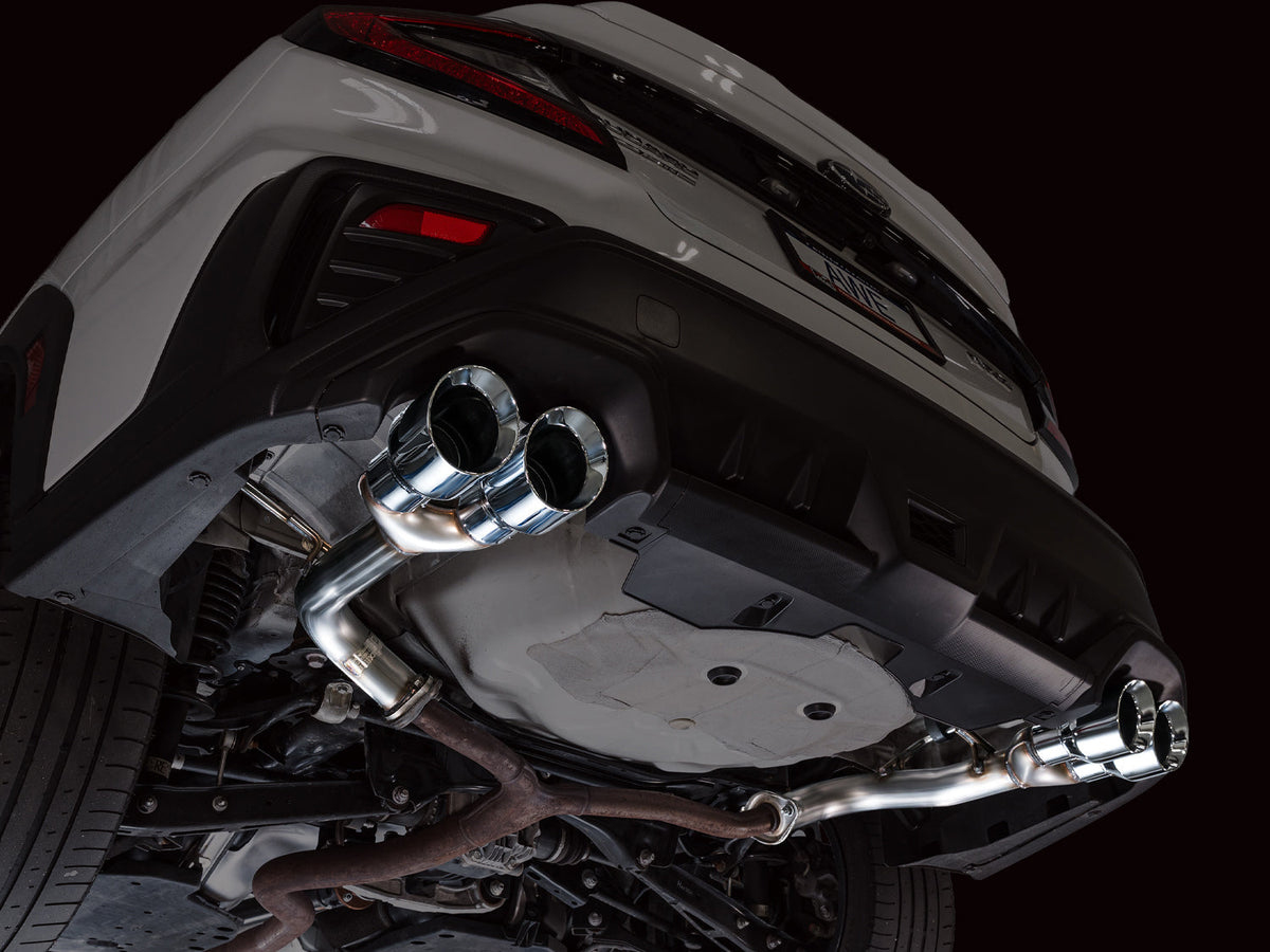 AWE Track Edition Axleback Exhaust for VB Subaru WRX - Chrome Silver Tips image 6