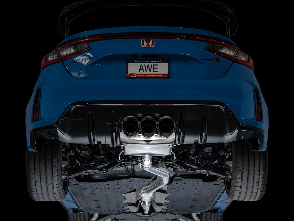 AWE Touring Edition Exhaust for FL5 Civic Type R - Triple Diamond Black Tips image 24
