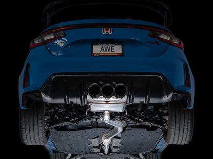 AWE Touring Edition Exhaust for FL5 Civic Type R - Triple Diamond Black Tips image 24