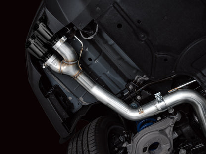AWE Track Edition Exhaust for S650 Ford Mustang GT Fastback - Quad Diamond Black Tips image 3