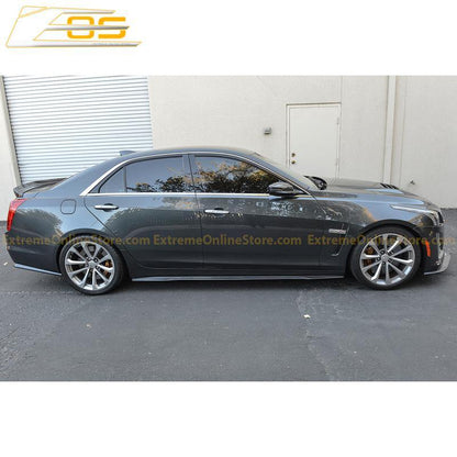 2016-19 Cadillac CTS-V Carbon Fiber Front Splitter Wheel Arch& Side Skirts Rockerst image 3