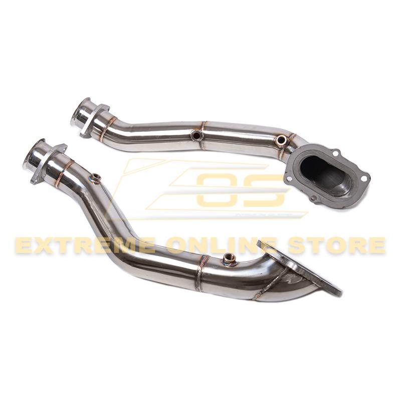 Corvette C7 3" Stainless Steel Race Series Catless Downpipe image 1