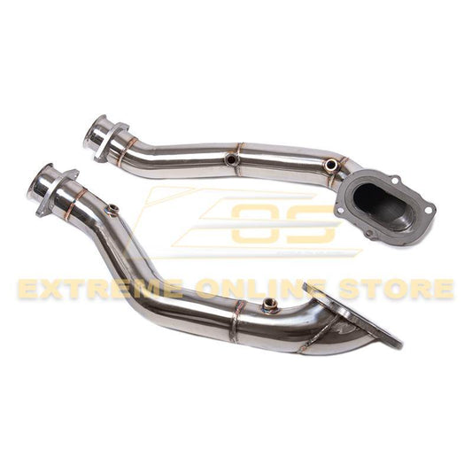 Corvette C7 3" Stainless Steel Race Series Catless Downpipe image 1