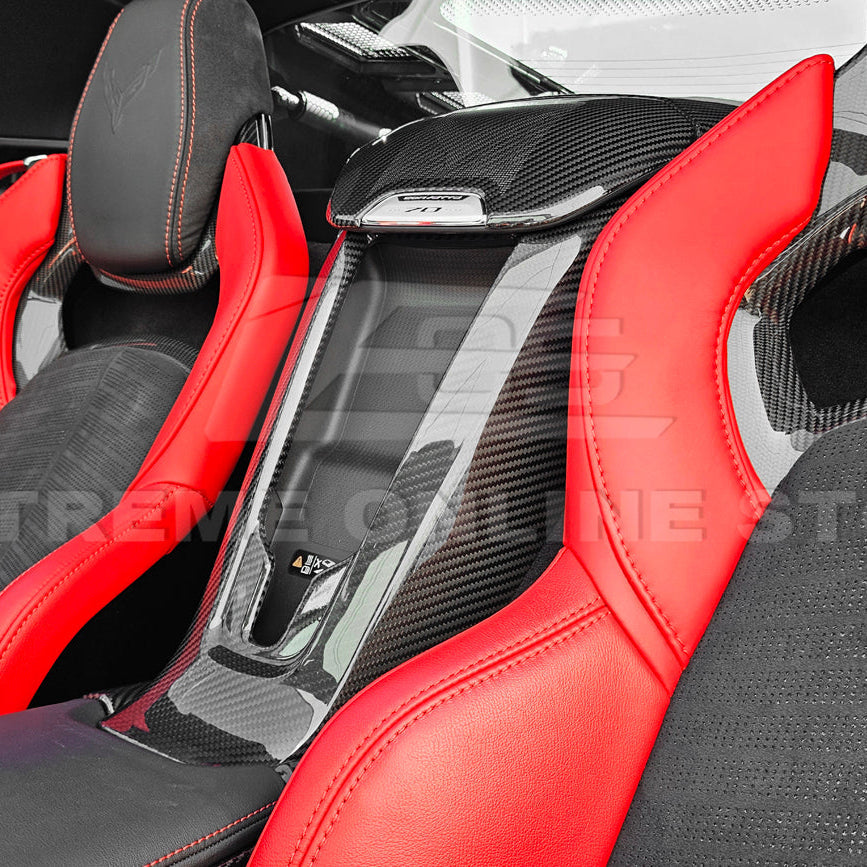 Corvette C8 DRY CARBON FIBER Waterfall Console Cover image 5