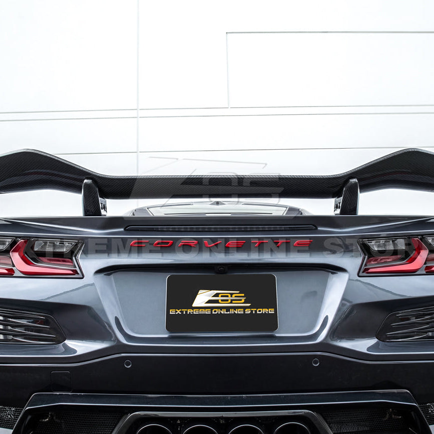 Corvette C8 Z06 W/ Z07 Package Factory Dry Carbon Fiber Rear High Wing Spoiler image 10