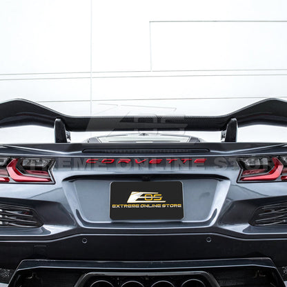 Corvette C8 Z06 W/ Z07 Package Factory Dry Carbon Fiber Rear High Wing Spoiler image 10