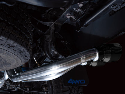 AWE 0FG Exhaust with BashGuard for 3rd Gen Tacoma - Dual Diamond Black Tips image 9