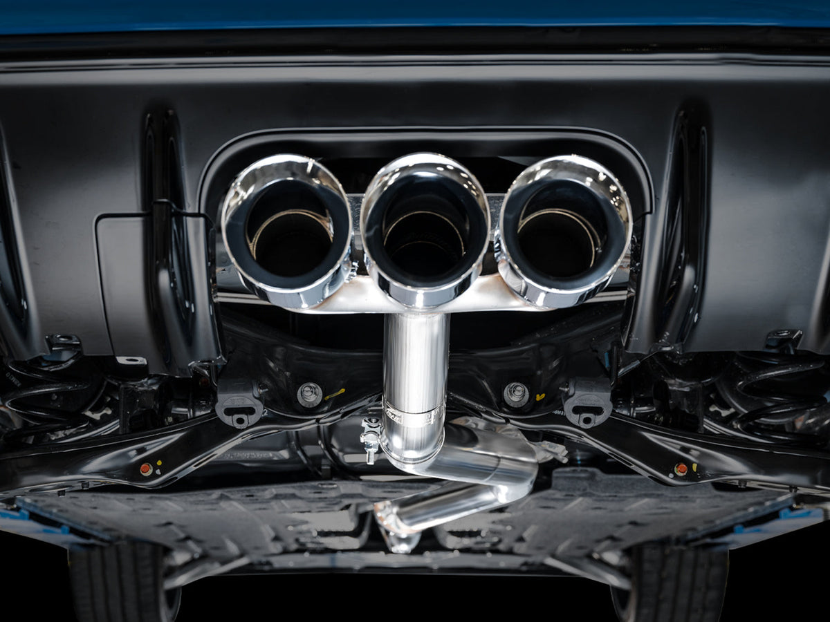 AWE Track Edition Exhaust for FL5 Civic Type R - Triple Chrome Silver Tips image 10