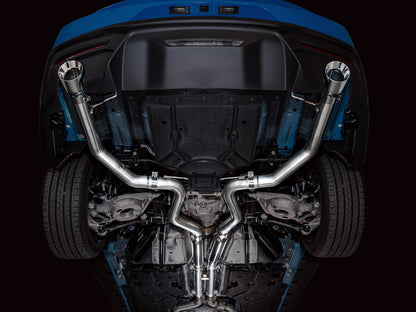 AWE Track Edition Exhaust for S650 Ford Mustang GT Fastback - Dual Chrome Silver Tips image 4