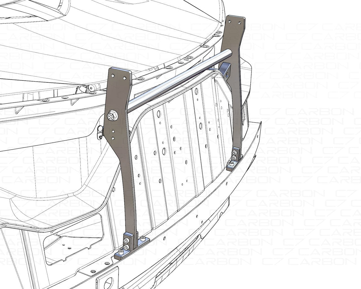 Corvette C8 Rear Wing Chassis Mount Kit | Stingray, Z06, Grand Sport, E-Ray & ZR1 (2020+) image 6