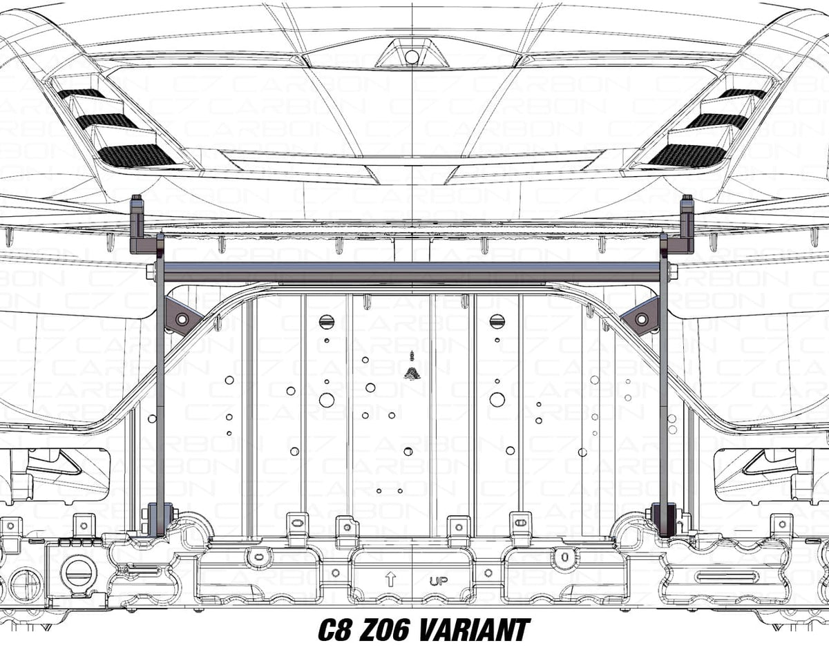 Corvette C8 Rear Wing Chassis Mount Kit | Stingray, Z06, Grand Sport, E-Ray & ZR1 (2020+) image 9