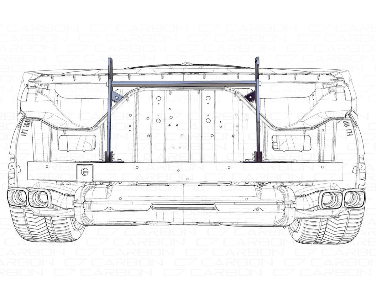 Corvette C8 Rear Wing Chassis Mount Kit | Stingray, Z06, Grand Sport, E-Ray & ZR1 (2020+) image 5