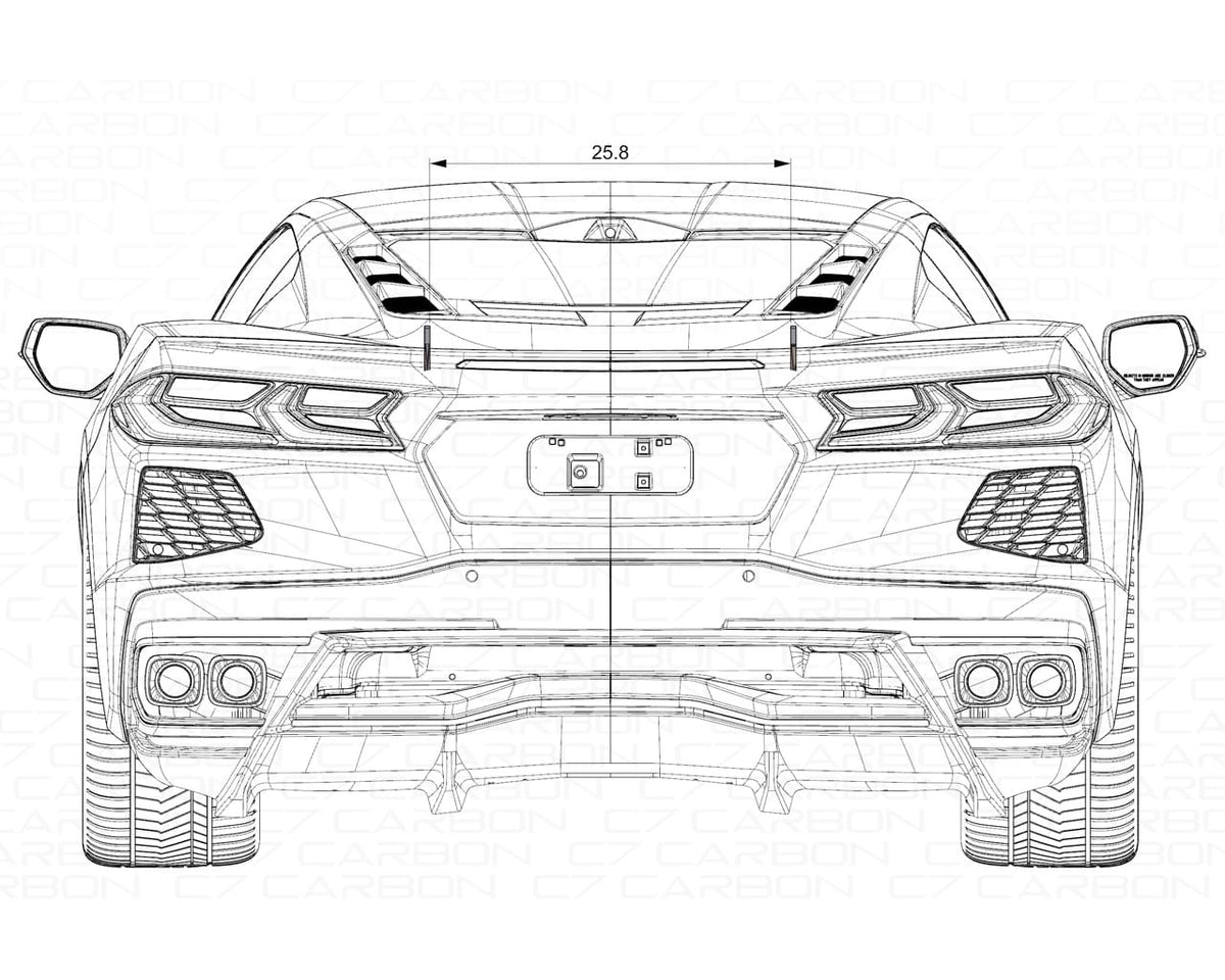 Corvette C8 Rear Wing Chassis Mount Kit | Stingray, Z06, Grand Sport, E-Ray & ZR1 (2020+) image 8
