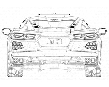 Corvette C8 Rear Wing Chassis Mount Kit | Stingray, Z06, Grand Sport, E-Ray & ZR1 (2020+) image 8