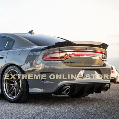 2015-Up Dodge Charger SRT Rear Bumper Dual Exhaust Diffuser image 1