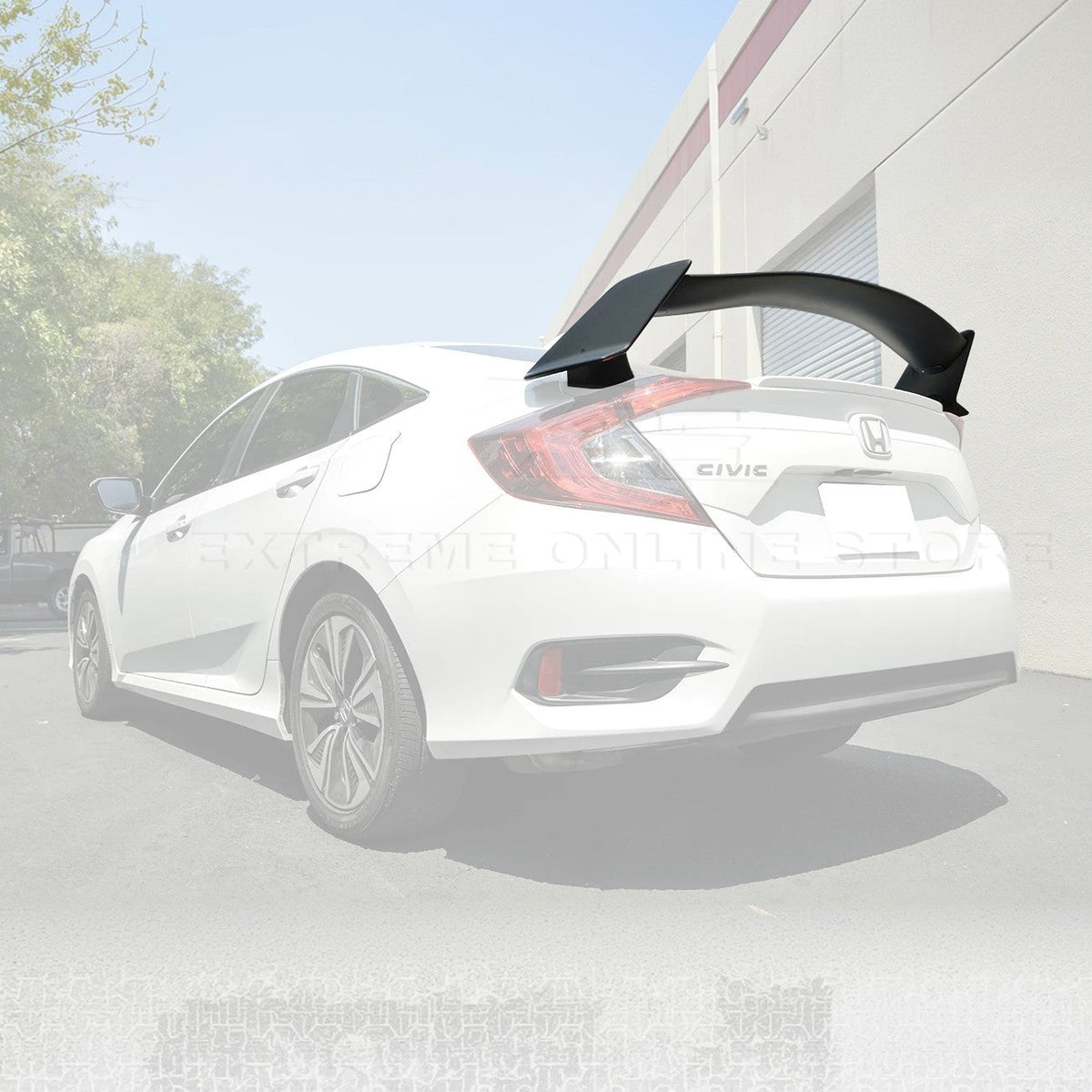 2016-21 Honda Civic Sedan Type R Conversion Rear Trunk Spoiler Kit image 2