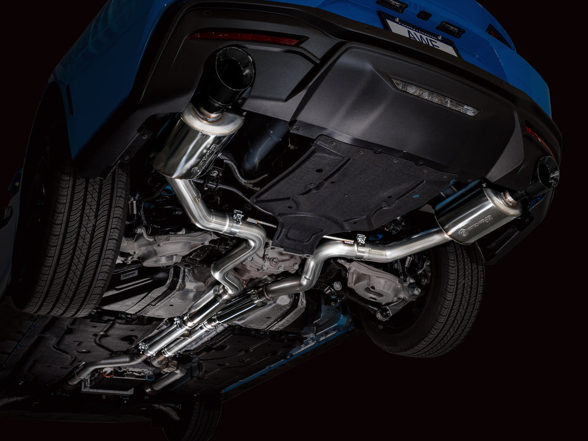AWE Touring Edition Exhaust for S650 Ford Mustang GT Fastback - Dual Diamond Black Tips image 12
