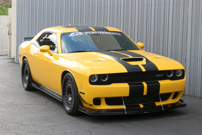 Carbon Fiber Front Wind Splitter - 2015-2023 Dodge Challenger Hellcat with APR Lip