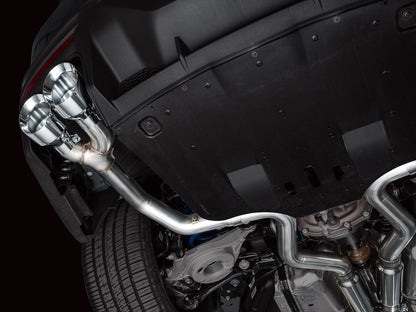 AWE Track Edition Exhaust for S650 Ford Mustang Dark Horse - Quad Chrome Silver Tips image 2