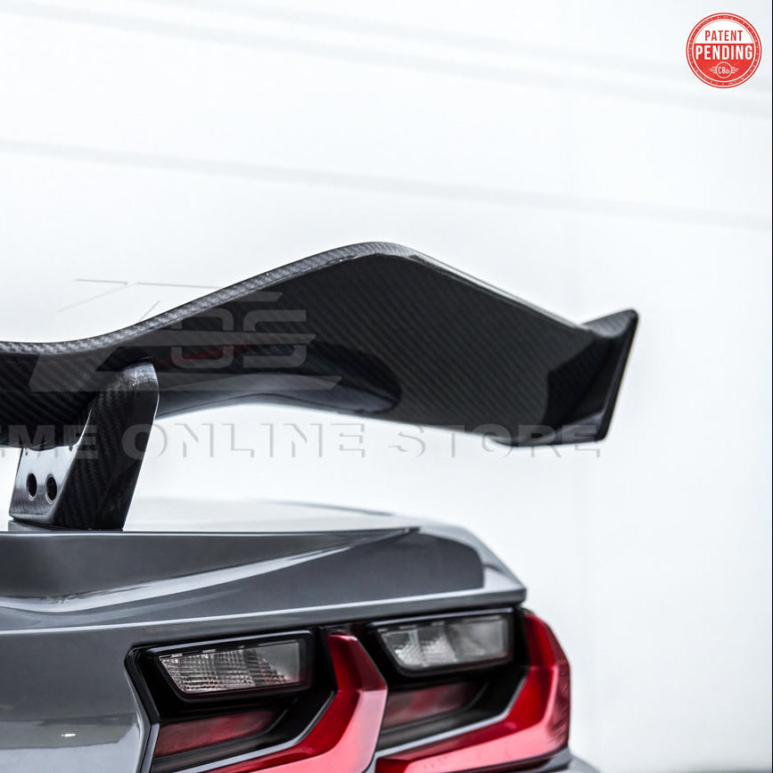 Corvette C8 Z06 W/ Z07 Package Factory Dry Carbon Fiber Rear High Wing Spoiler image 11