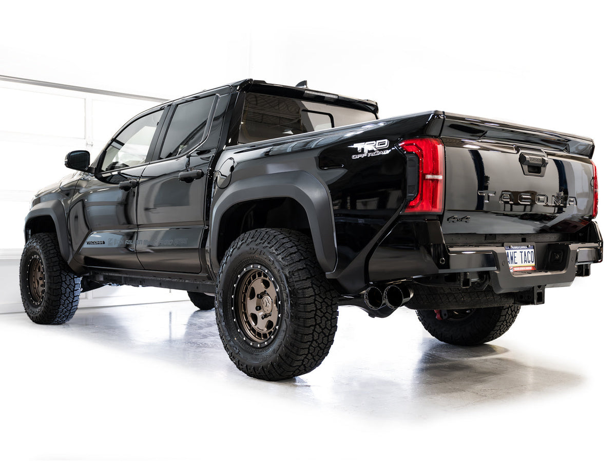 AWE 0FG Exhaust for 4th Gen Toyota Tacoma - Dual Diamond Black Tips image 5