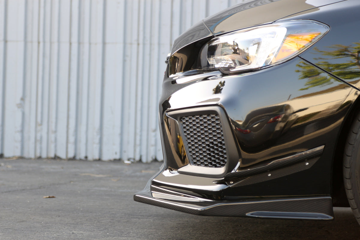Carbon Fiber Front Bumper Canards (Bottom)- 2018-2021 Subaru WRX STI