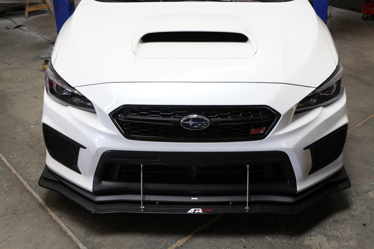 Carbon Fiber Wind Splitter w/ Rods-Subaru WRX/ STI 2018-2021 (OEM Lip)