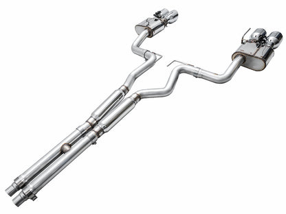 AWE SwitchPath™ Exhaust for S650 Ford Mustang Dark Horse - Quad Chrome Silver Tips image 12