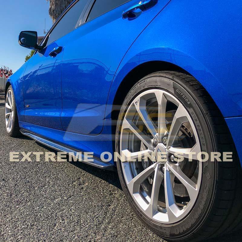 2016-19 Cadillac ATS-V Carbon Fiber Side Skirts Rocker Panels image 4