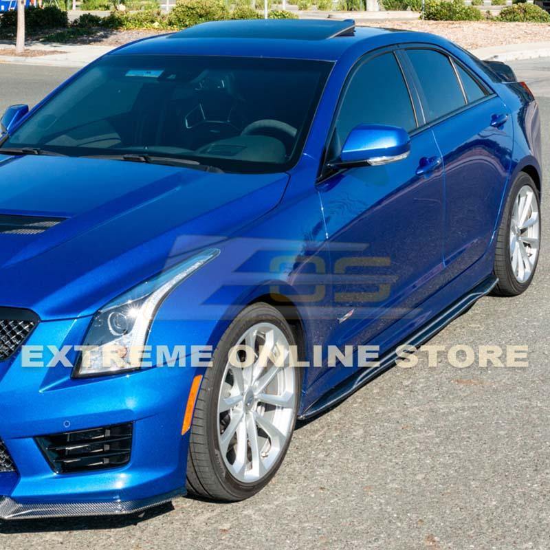 2016-19 Cadillac ATS-V Carbon Fiber Side Skirts Rocker Panels image 3
