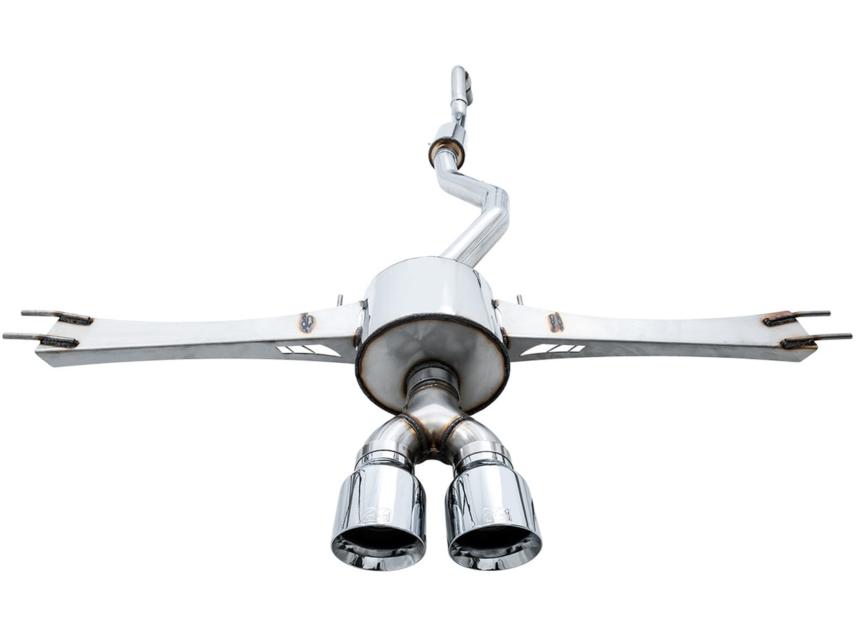 AWE Touring Edition Exhaust for 10th Gen Civic Si Coupe / Sedan (includes Front Pipe) - Dual Chrome Silver Tips image 7
