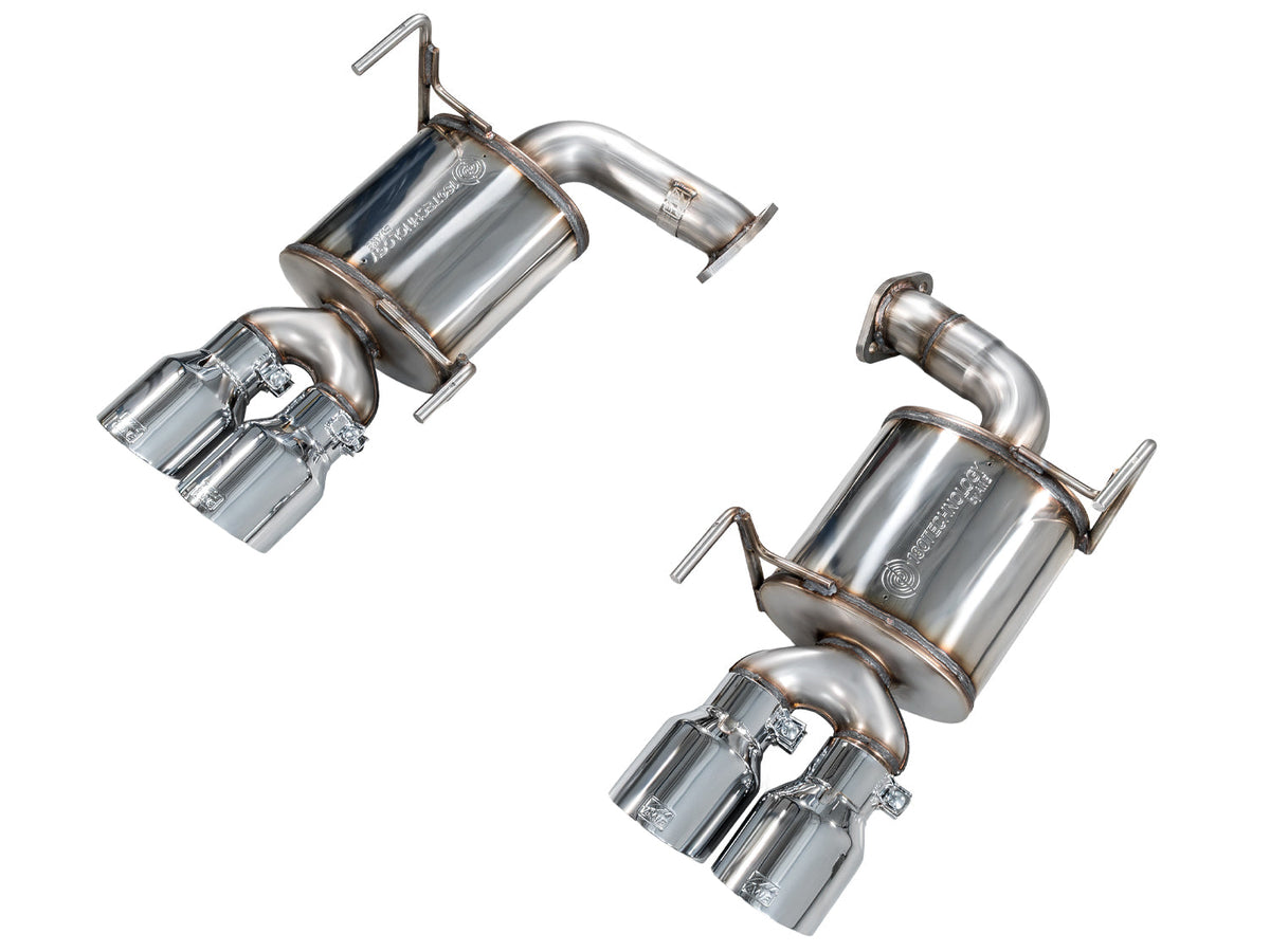 AWE Touring Edition Axleback Exhaust for VB Subaru WRX - Chrome Silver Tips image 1