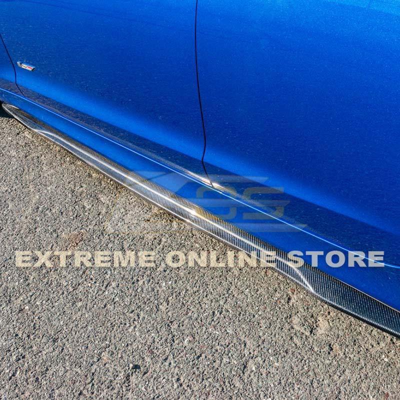 2016-19 Cadillac ATS-V Carbon Fiber Side Skirts Rocker Panels image 6