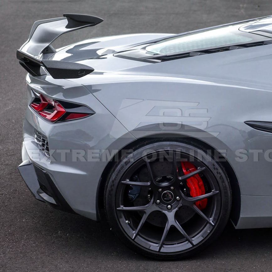 Corvette C8 Z06 W/ Z07 Package Factory Dry Carbon Fiber Rear High Wing Spoiler image 13