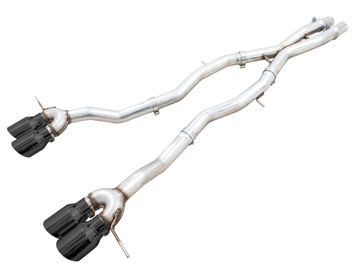AWE Track Edition Catback Exhaust for BMW G8X M3/M4 - Diamond Black Tips image 1